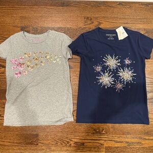 Crewcuts Navy and Gray Graphic T-Shirts